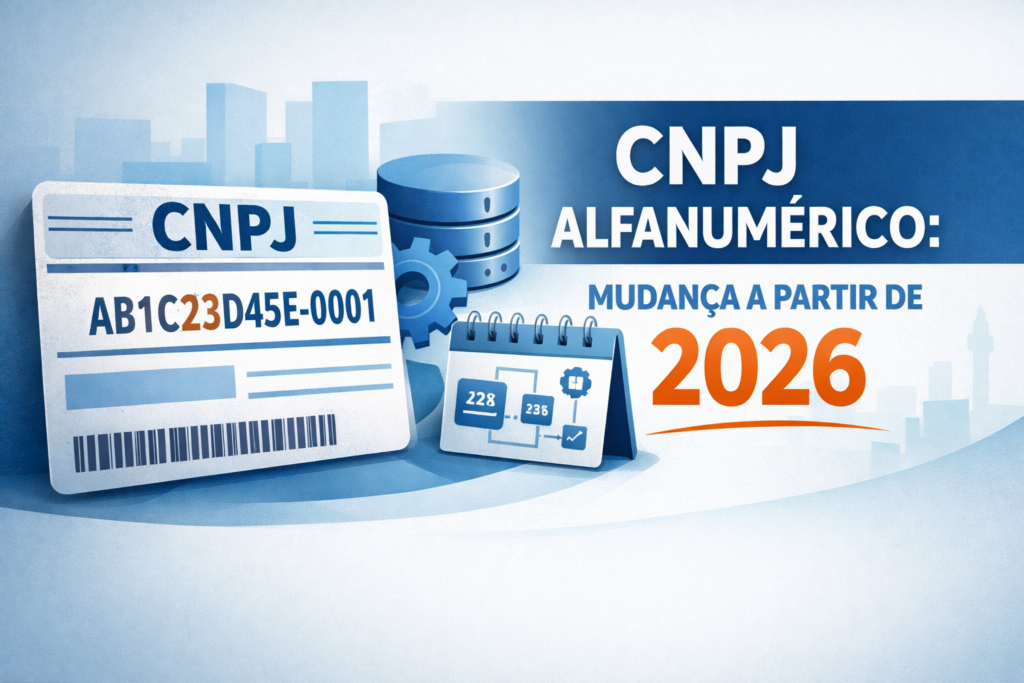 CNPJ alfanumérico: ilustração explicando a mudança no cadastro de empresas brasileiras a partir de 2026